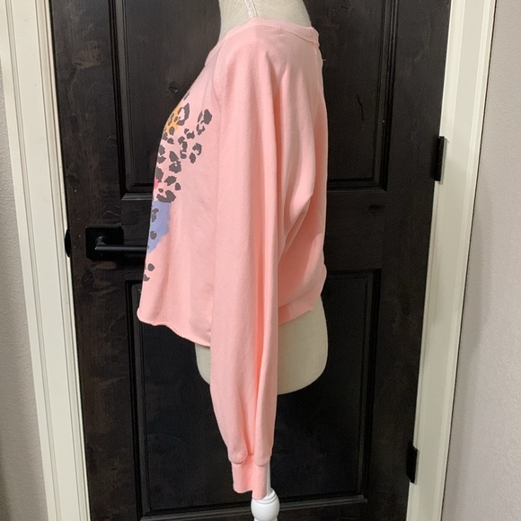 Wildfox Airbrush Leopard WTC Crop Sweatshirt M - Picture 3 of 9